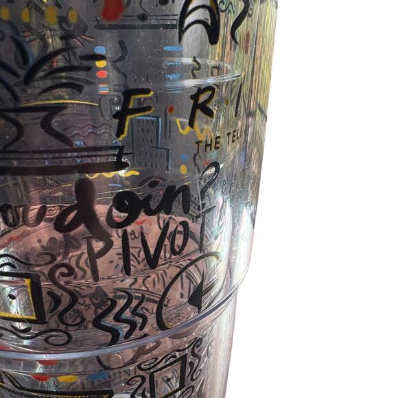 Friends Tervis 24 oz Tumbler w/ Black Lid EUC Sticker Attached - Picture 9 of 9